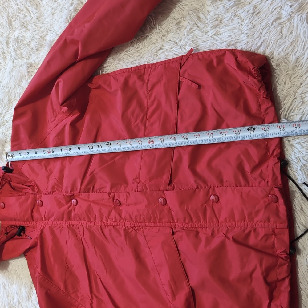 90s Vintage L.L. Bean Stowaway Rainwear Gore-Tex Red Rain Jacket Small - Picture 16 of 16